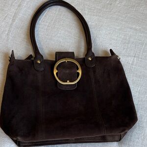 Harbour 2ND brown suede tote